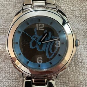 Silver and Blue Watch